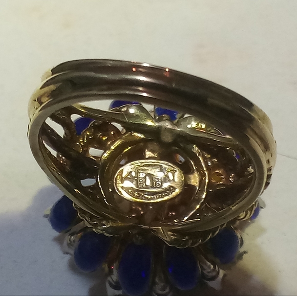 Vintage Elegant Statement Opal, Diamond and Enamel - Picture 5 of 6